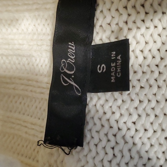 J.crew off white high collar cable knit sweater size s - Picture 11 of 16